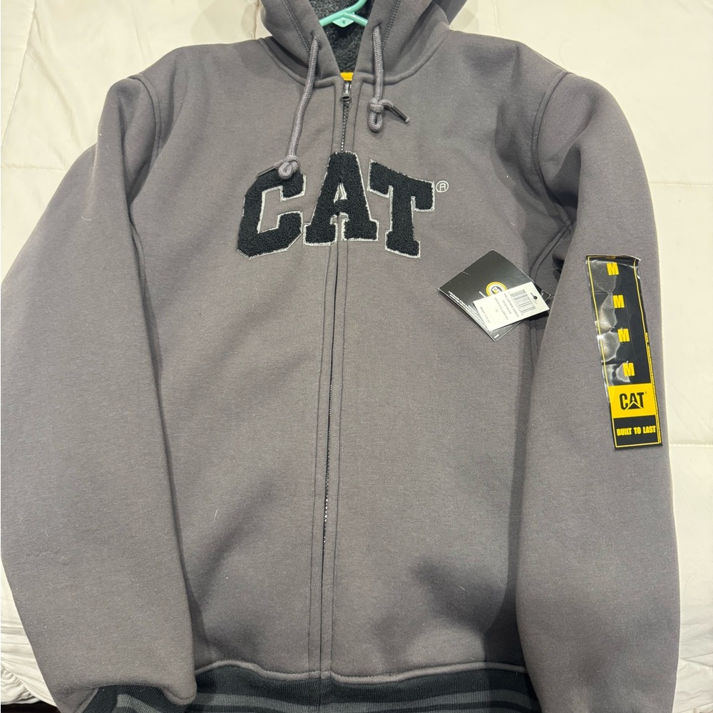 CAT FLEECED LINED FULL ZIP HOODIE